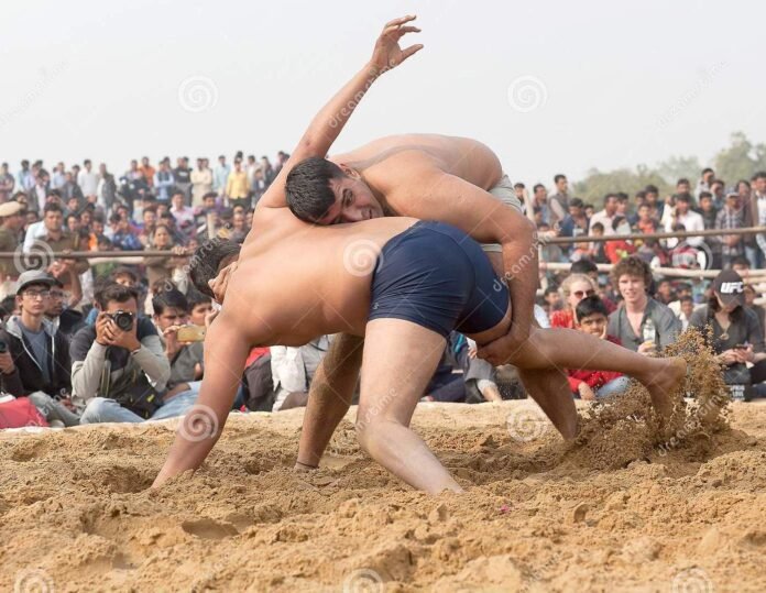 indian-wrestlers-doing-their-practice-camel-festival-rajasthan-india-bikaner-january-pehlwani-kushti-form-157938511